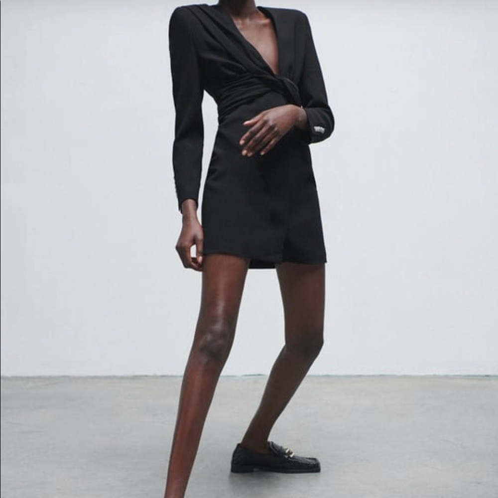 Zara Draped Blazer Dress